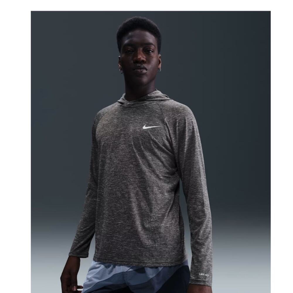 $60 NWT Nike Swim Hydroguard Essential Dri-FIT UV Long Sleeve Hooded Top Sz S
